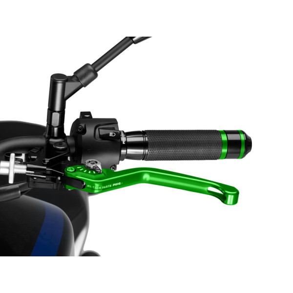 Puig Fixed V3 Clutch (Green Lever With Blue Selector) Silver